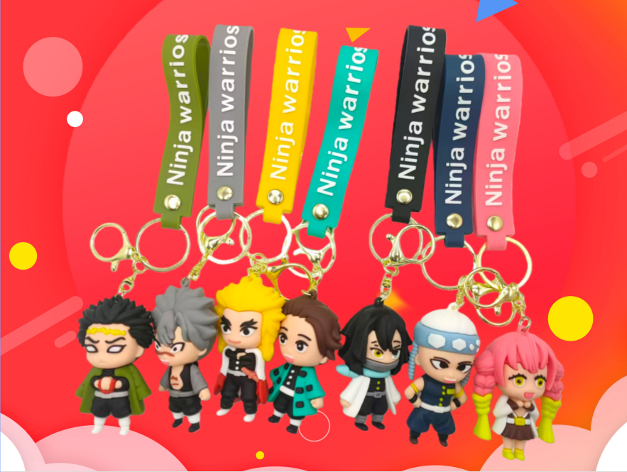 Spot keychain Cartoon Cute Creative 3D Soft PVC Rubber Keychain pic 2