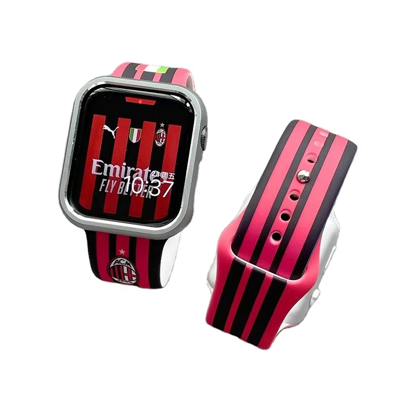 Custom Football New Iwatch Strap Rubber Watch Band Strap