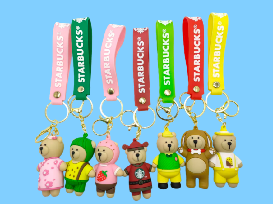 Spot Soft PVC keychain Creative 3D Rubber Keychain pic 2