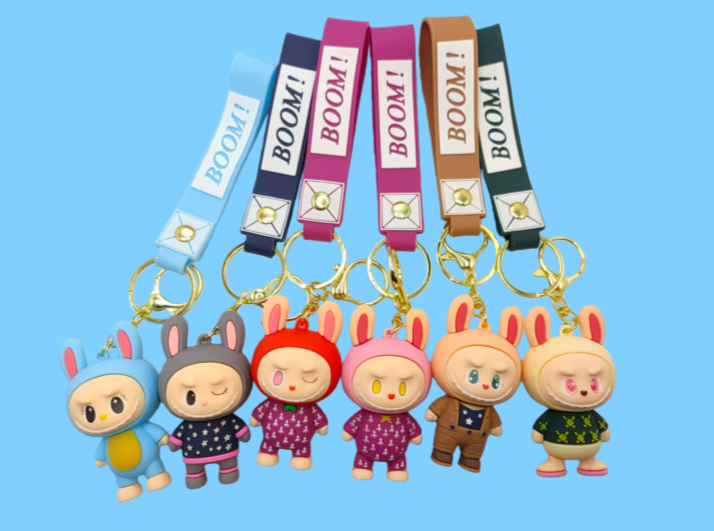 Factory Price Spot Rubber keychain Creative 3D Soft PVC Keychain pic 3