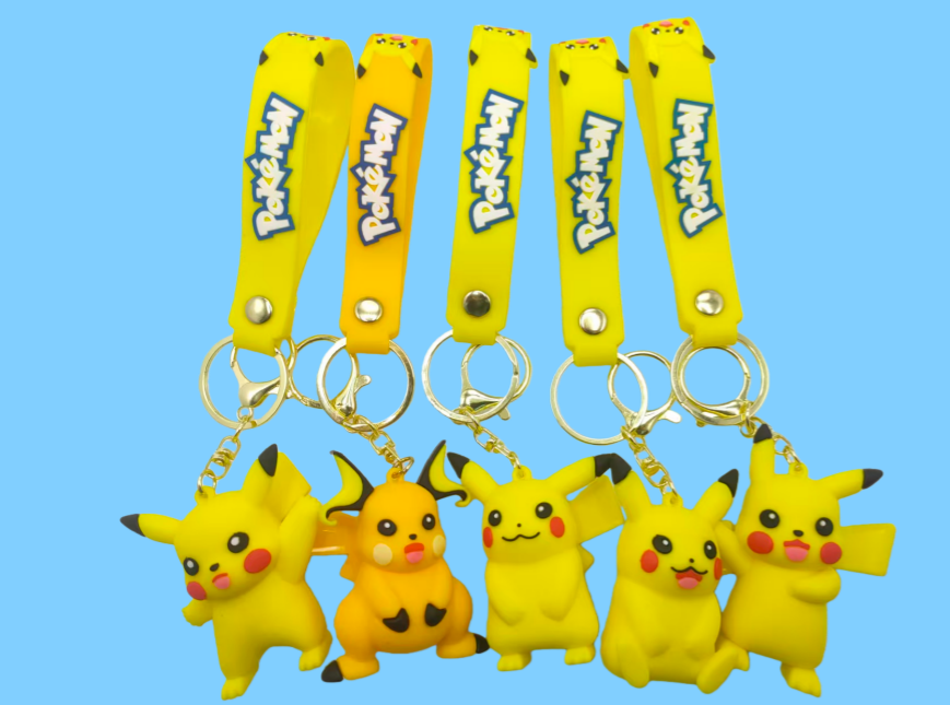 Stock $0.5/PCS Spot PVC keychain Cute Creative 3D Soft PVC Keychain Rubber Silione keychain pic 1