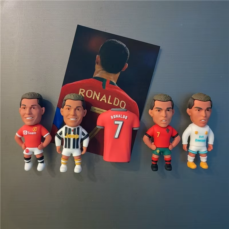 Custom High Quality 3D Rubber Soft Pvc Football Stars Refrigerator Fridge Magnet