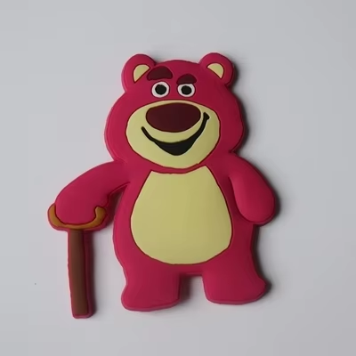 Custom 3D PVC Bass Lightyear Strawberry Bear Refrigerator Fridge Magnet  pic 2