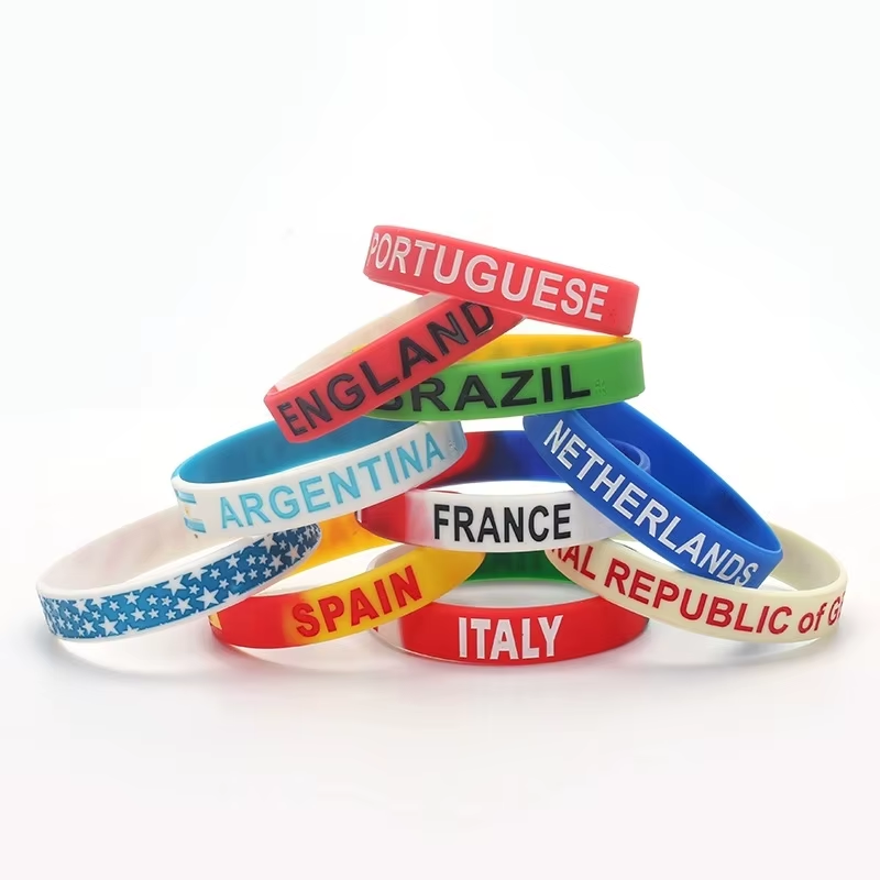 Wholesale Custom Football National Team Silicone Wristband