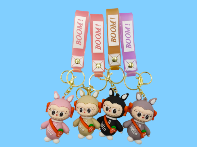 Factory Price Spot Rubber keychain Creative 3D Soft PVC Keychain pic 5