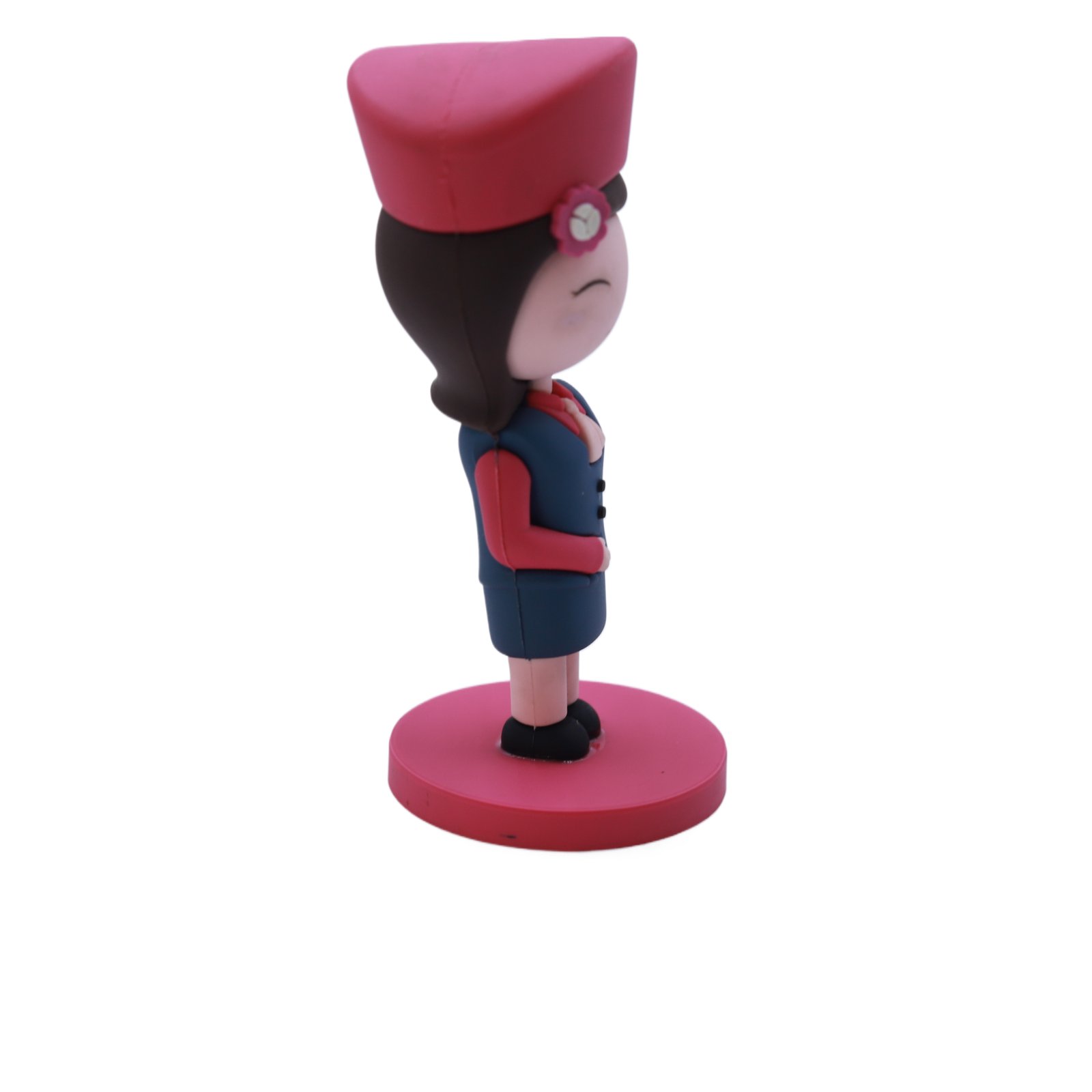 Factory Custom Wholesale 3D PVC Rubber Flight Attendant Action Figure pic 2 Factory Custom Wholesale 3D PVC Rubber Flight Attendant Action Figure pic 2