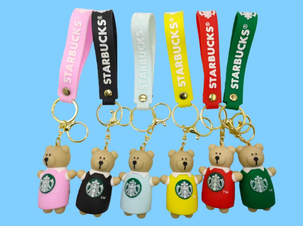Cartoon Cute Spot keychain Creative 3D Soft PVC Keychain pic 4